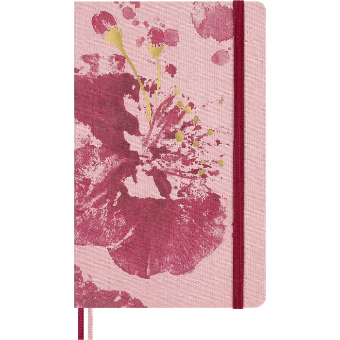 Libreta Sakura Blossom 2026, Tapa Dura, Grande, Hojas Lisas, Rosa Con Detalles Dorados