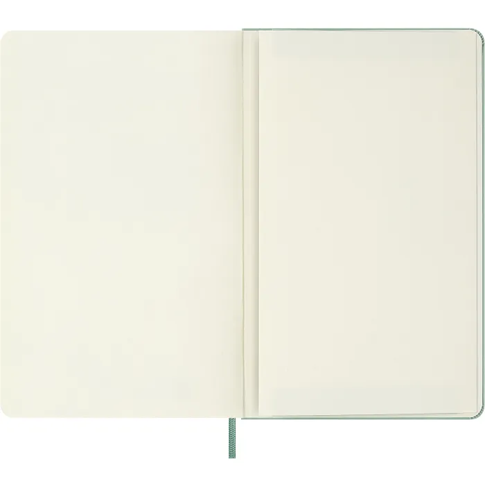 Libreta relieve, tapa dura, grande, hojas rayadas, verde salvia — Interior 5