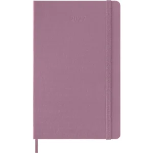 Agenda Diaria Clásica 12 Meses 2027, Tapa Dura, Grande, Rosa Majestuoso — Portada Plana