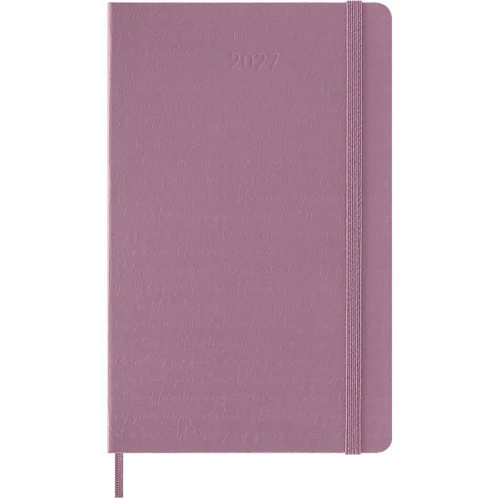 Agenda Diaria Clásica 12 Meses 2027, Tapa Dura, Grande, Rosa Majestuoso