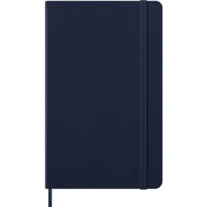 Agenda Diaria Clásica 12 Meses 2027, Tapa Dura, Grande, Azul Zafiro — Portada Plana