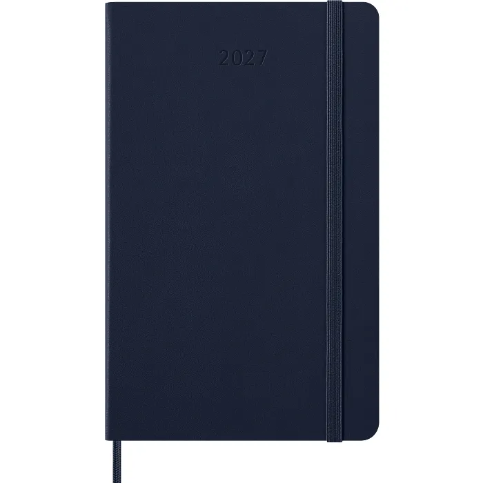Agenda Diaria Clásica 12 Meses 2027, Tapa Dura, Grande, Azul Zafiro