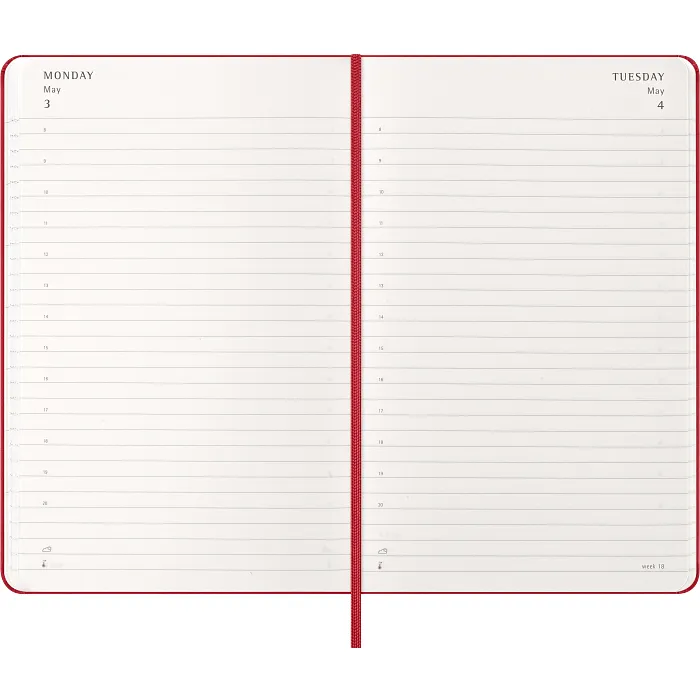 Agenda Diaria Clásica 12 Meses 2027, Tapa Dura, Grande, Rojo Escarlata — Interior 3