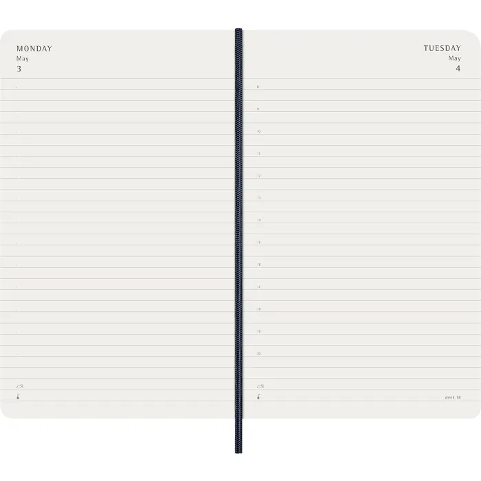 Agenda Diaria Clásica 12 Meses 2027, Tapa Suave, Grande, Azul Zafiro — Interior 3