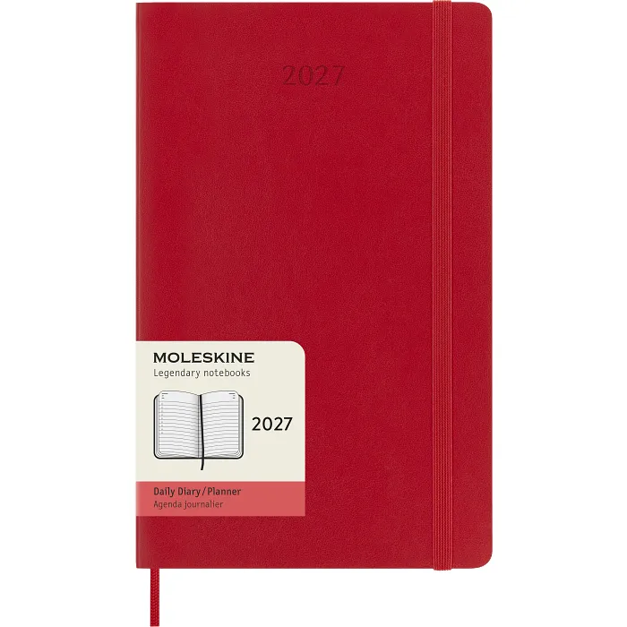 Agenda Diaria Clásica 12 Meses 2027, Tapa Suave, Grande, Rojo Escarlata — Interior 7
