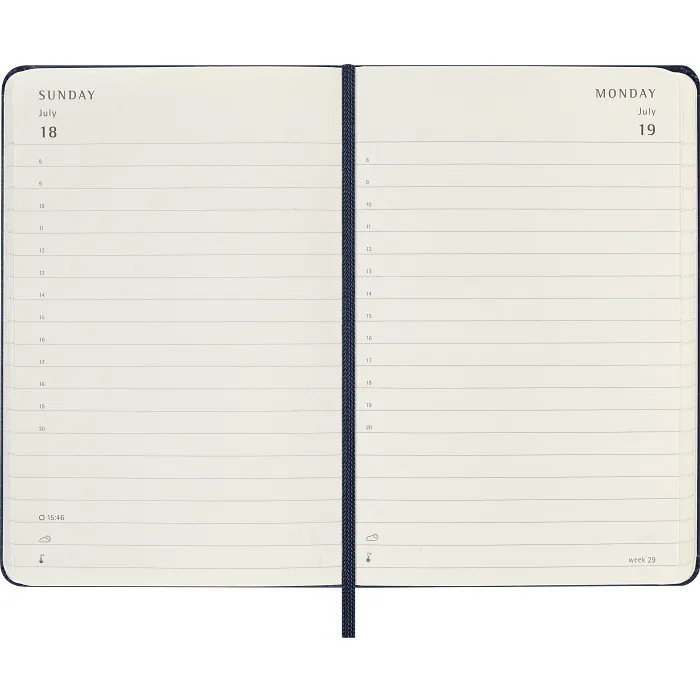 Agenda Diaria Clásica 12 Meses 2027, Tapa Dura, Bolsillo, Azul Zafiro — Interior 3