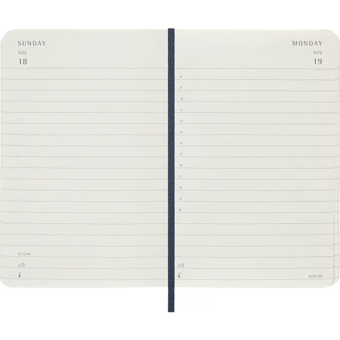 Agenda Diaria Clásica 12 Meses 2027, Tapa Suave, Bolsillo, Azul Zafiro — Interior 3