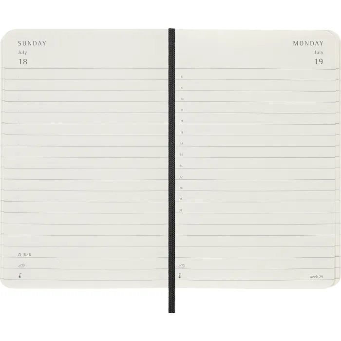 Agenda Diaria Clásica 12 Meses 2027, Tapa Suave, Bolsillo, Negro — Interior 3