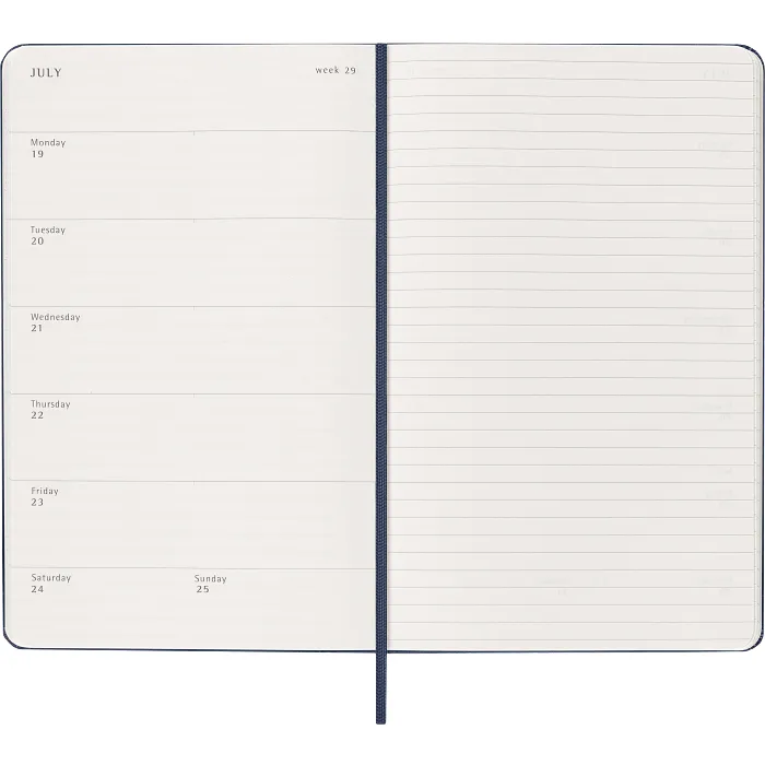 Agenda Semanal Clásica 12 Meses 2027, Tapa Dura, Grande, Azul Zafiro — Interior 3