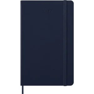 Agenda Semanal Clásica 12 Meses 2027, Tapa Dura, Grande, Azul Zafiro — Portada Plana