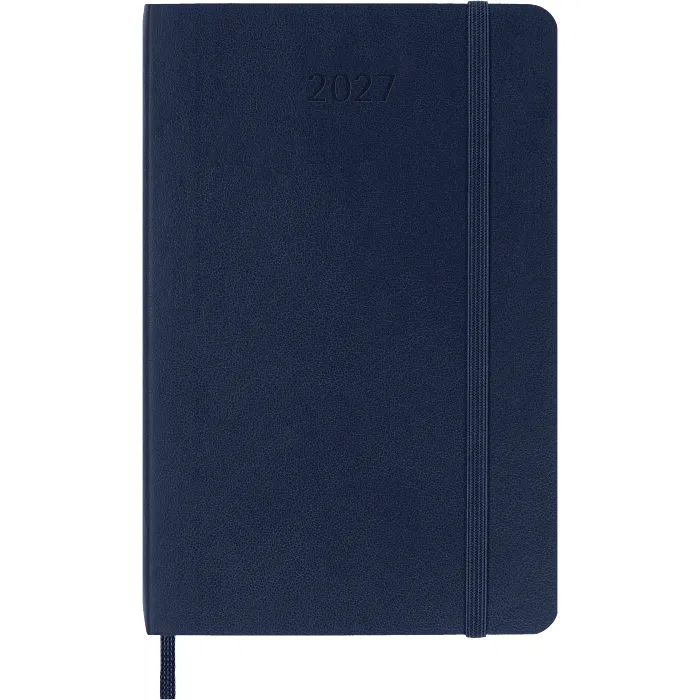 Agenda Semanal Clásica 12 Meses 2027, Tapa Suave, Bolsillo, Azul Zafiro