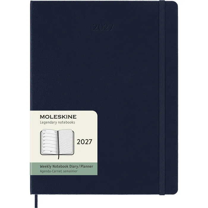 Agenda Semanal Clásica 12 Meses 2027, Tapa Dura, Extra Grande, Azul Zafiro — Interior 7