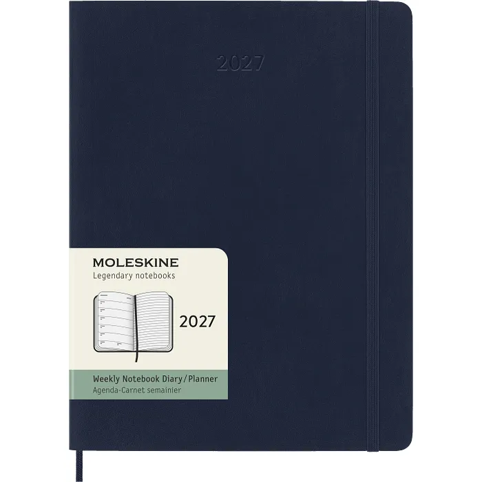 Agenda Semanal Clásica 12 Meses 2027, Tapa Suave, Extra Grande, Azul Zafiro — Interior 7