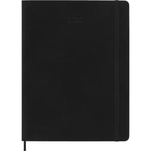Agenda Semanal Clásica 12 Meses 2027, Tapa Suave, Extra Grande, Negro — Portada Plana