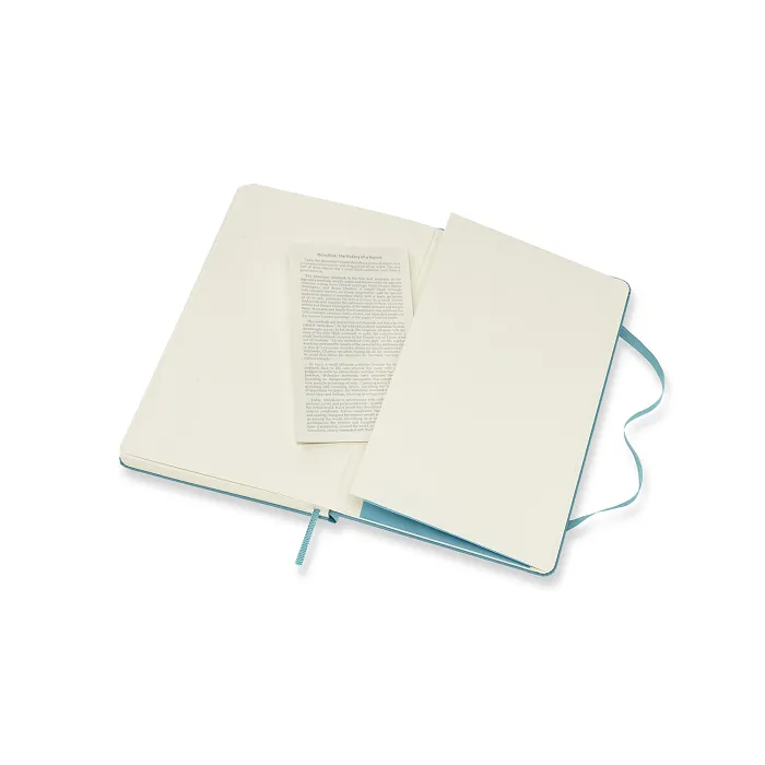 Libreta Clásica Grande Azul Arrecife Hoja Rayada Pasta Dura — Interior 3