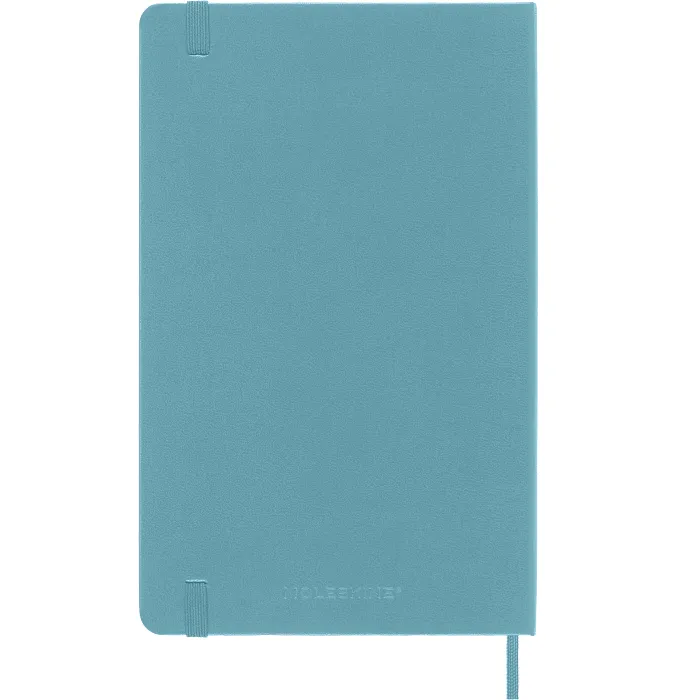 Libreta Clásica Grande Azul Arrecife Hoja Blanca Pasta Dura — 4a Forros