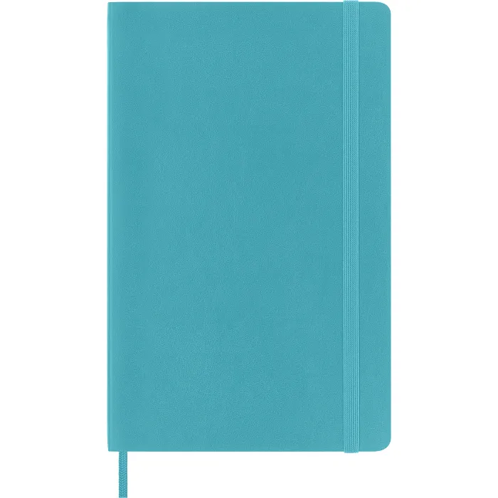 Libreta Clásica Grande Azul Arrecife Hoja Rayada Pasta Suave
