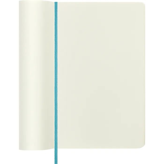 Libreta Clásica Grande Azul Arrecife Hoja Blanca Pasta Suave