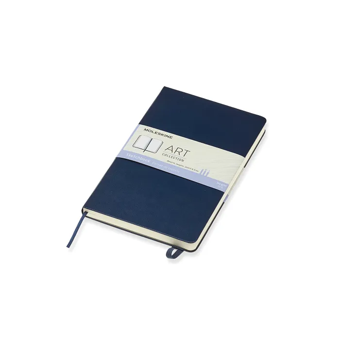 Sketchbook Grande Azul Zafiro Hoja Blanca Pasta Dura