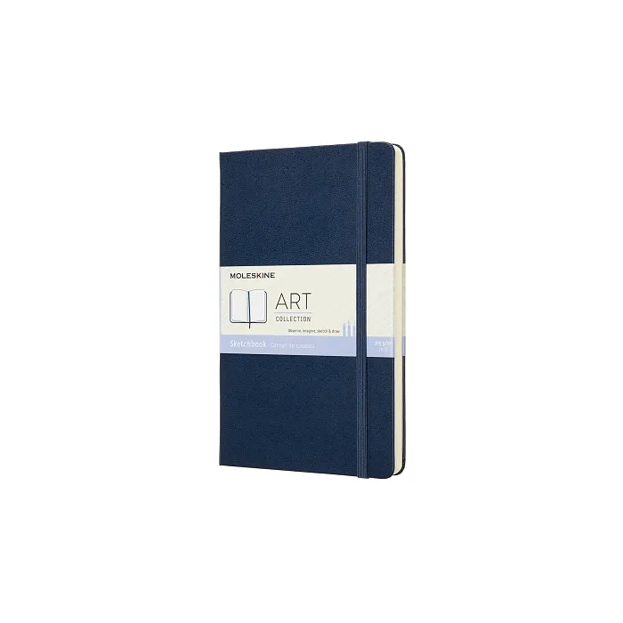 Sketchbook Grande Azul Zafiro Hoja Blanca Pasta Dura