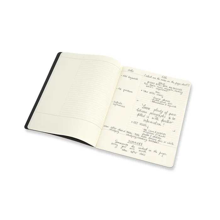 Set De 2 Libretas Cahier Subject Extra Grandes Negra y Kraft Pasta Suave — Interior 4