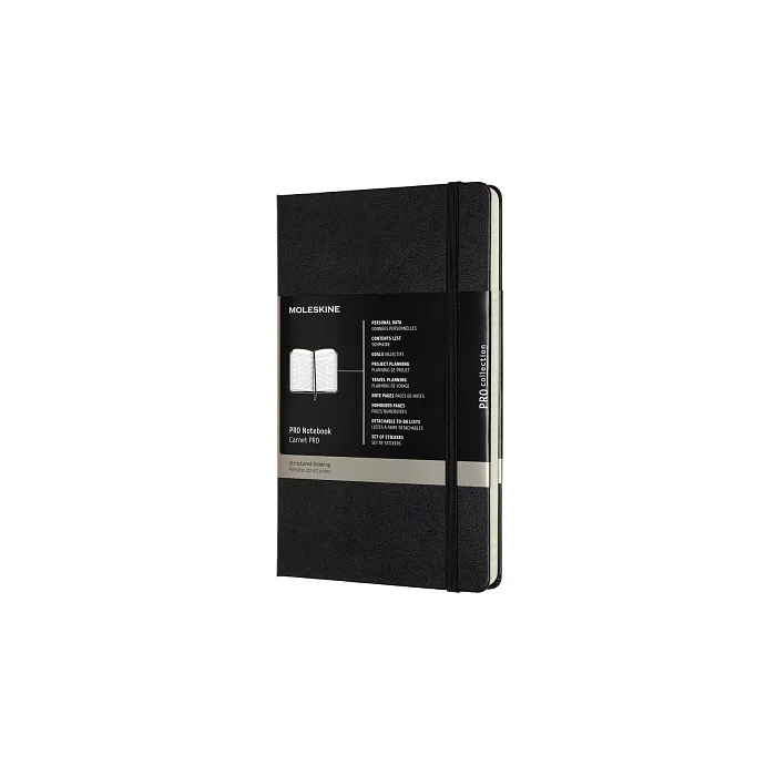 Libreta Profesional Grande Negra Pasta Dura