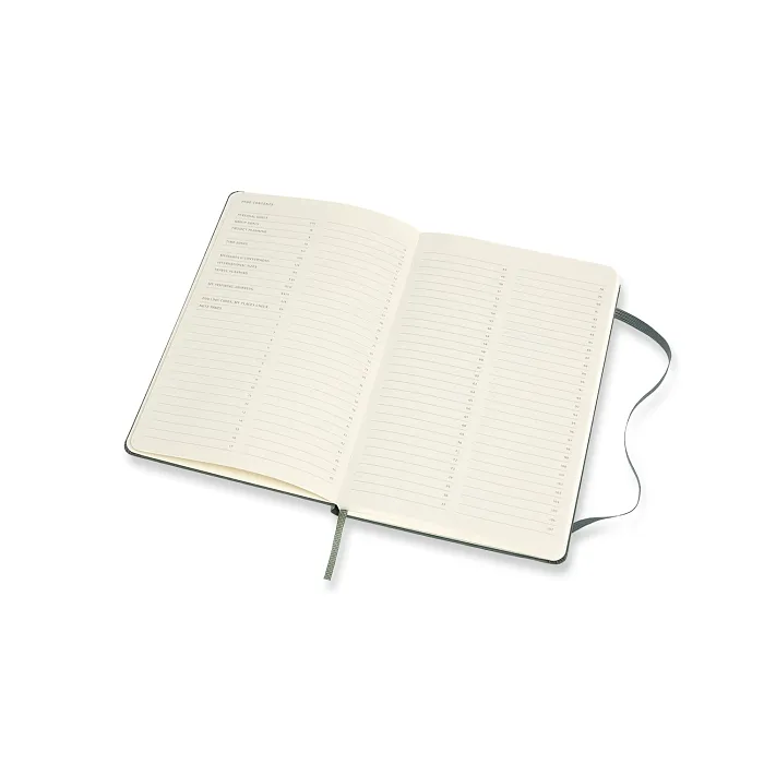 Libreta Profesional Grande Verde Bosque Pasta Dura