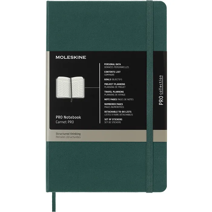 Libreta Profesional Grande Verde Bosque Pasta Dura