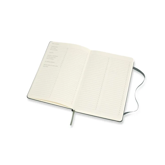Libreta Profesional Grande Verde Bosque Pasta Dura