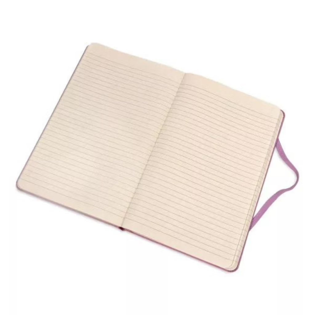 Libreta Clásica Grande Lila Hoja Rayada Pasta Dura