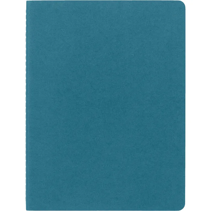 Set De 3 Libretas Extra Grandes Azul Enérgico Hoja Blanca Pasta Suave