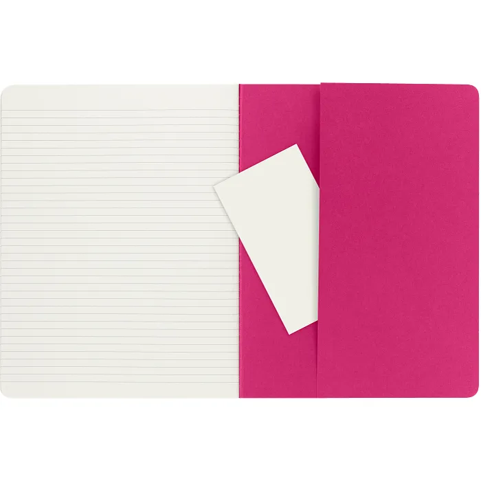 Set De 3 Libretas Extra Grandes Rosas Cinético Hoja Rayada Pasta Suave