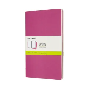 Set De 3 Libretas Grandes Rosas Cinético Hoja Blanca Pasta Suave — Portada Plana