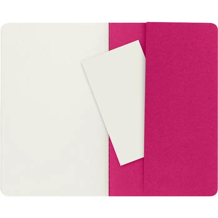 Set De 3 Libretas Grandes Rosas Cinético Hoja Blanca Pasta Suave