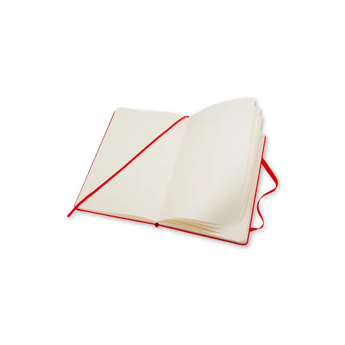 Libreta Clásica De Bolsillo Roja Hoja Blanca Pasta Dura — Interior 2