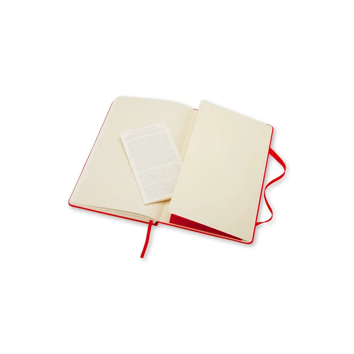 Libreta Clásica De Bolsillo Roja Hoja Blanca Pasta Dura — Interior 4