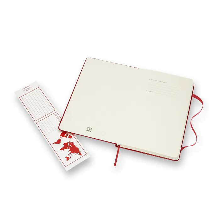 Libreta Clásica Grande Roja Hoja Rayada Pasta Dura — Interior 1