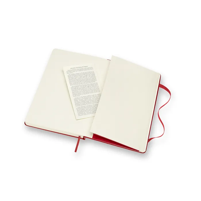 Libreta Clásica Grande Roja Hoja Rayada Pasta Dura — Interior 3