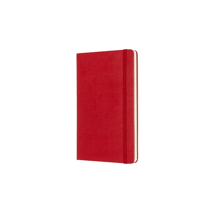 Libreta Clásica Grande Roja Hoja Rayada Pasta Dura — Portada Plana