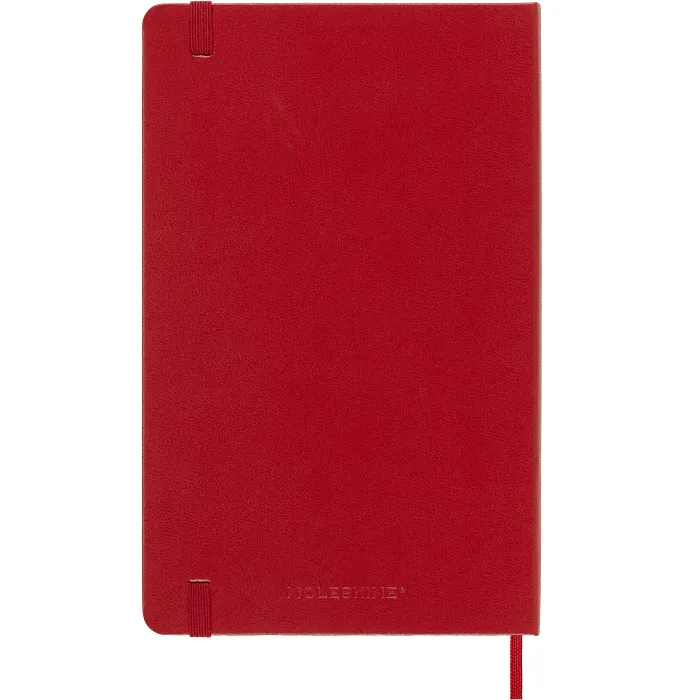 Libreta Clásica Grande Escarlata Hoja Blanca Pasta Dura — 4a Forros