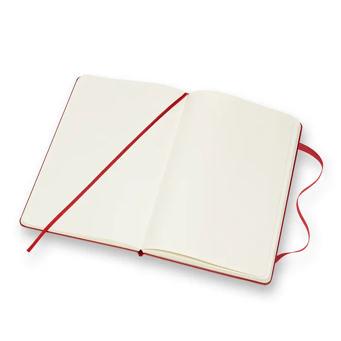 Libreta Clásica Grande Escarlata Hoja Blanca Pasta Dura — Interior 1