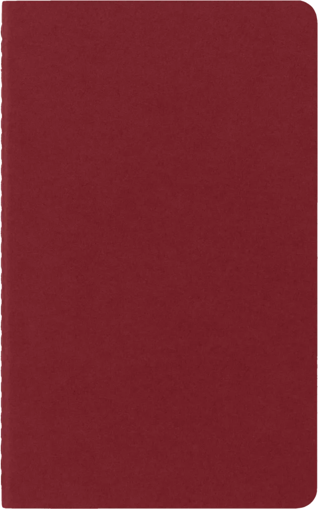 Cahier Journal (Set de 3) Grande, Roja, Lisa, Pasta suave