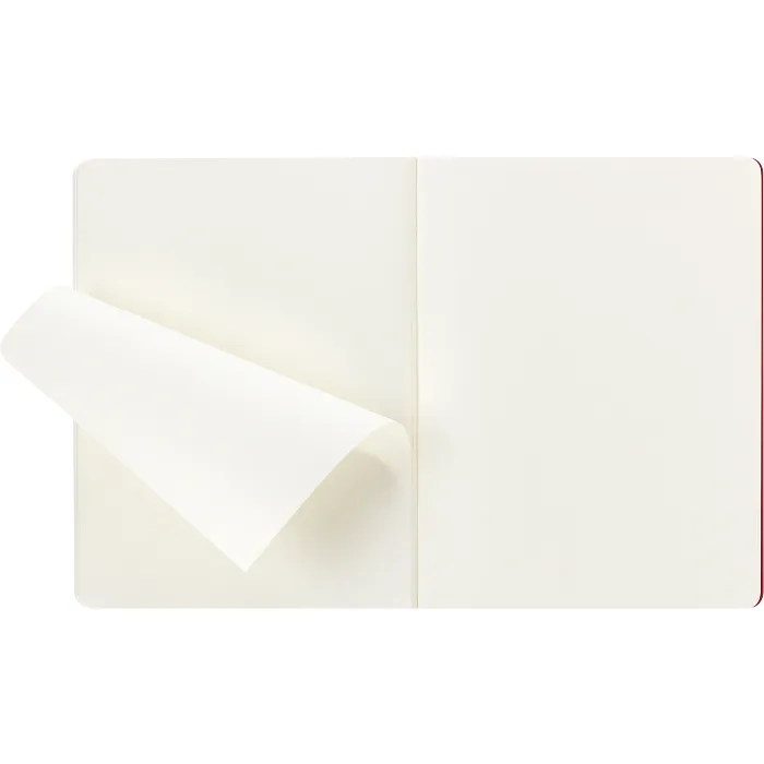 Set De 3 Libretas Cahier Extra Grandes Rojas Hoja Blanca Pasta Suave