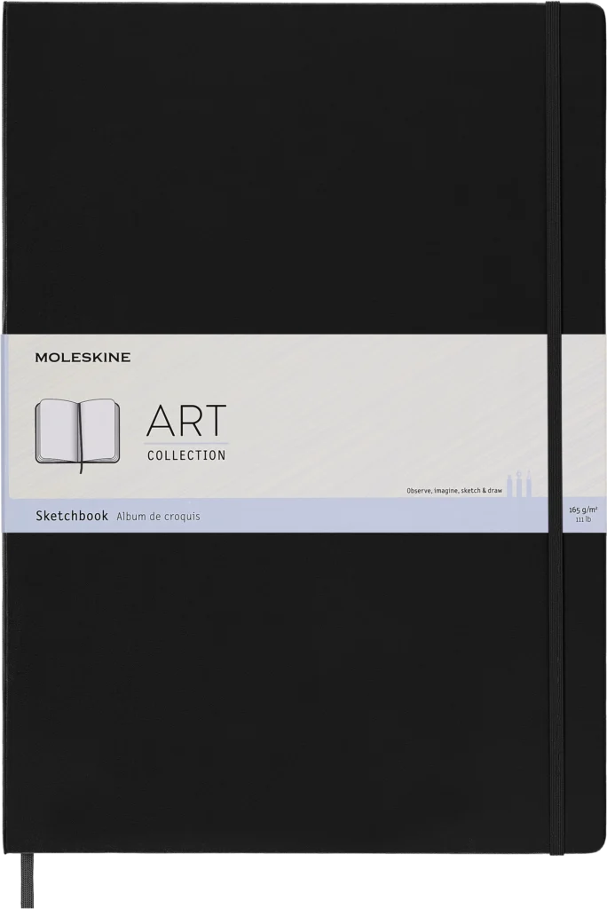 Art Plus Sketchbook, Extra Grande, Negra, Pasta Dura