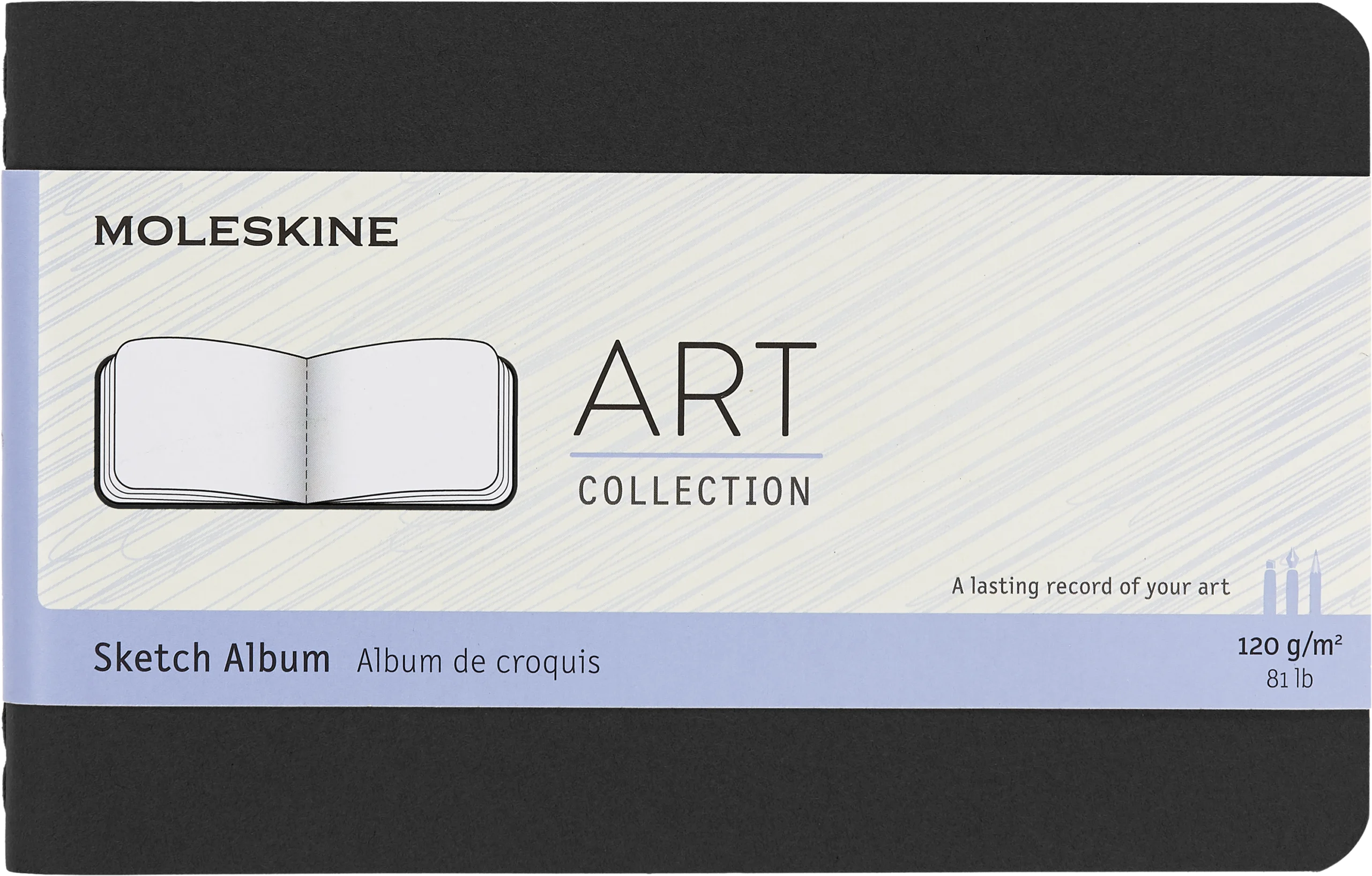 Art Plus Sketch Album, Bolsillo, Negra, Pasta suave
