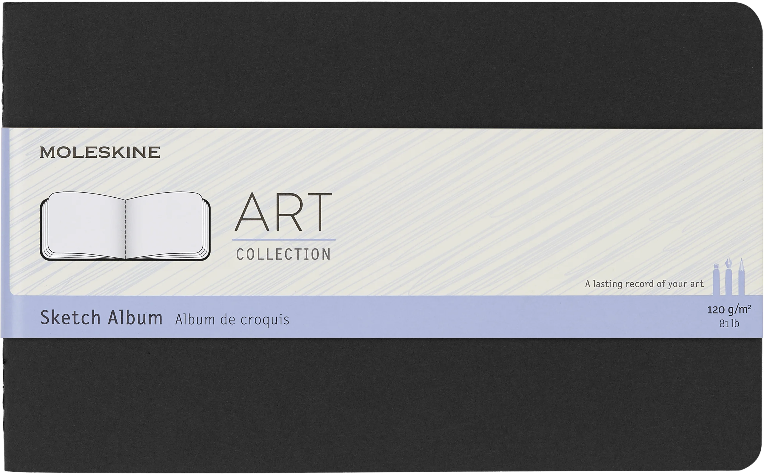 Art Plus Sketch Album Grande Negra Pasta Suave