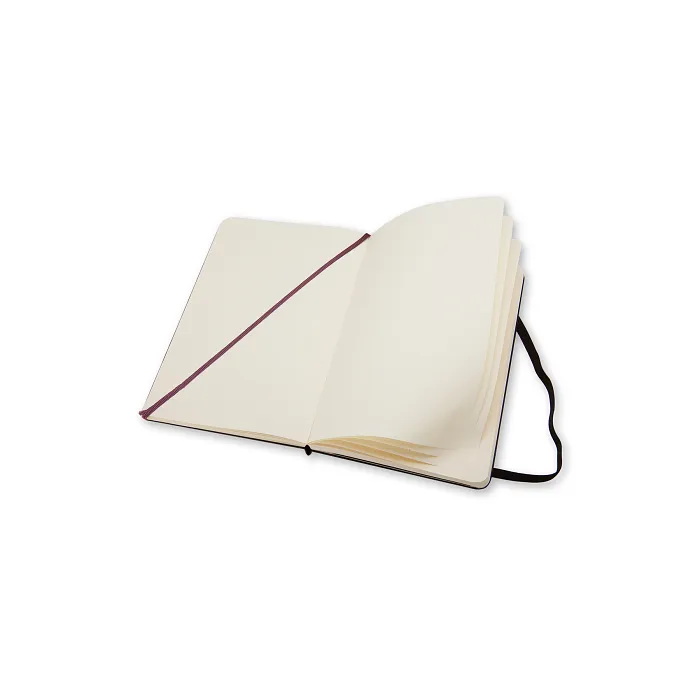 Libreta Clásica Grande Negra Hoja Blanca Pasta Dura — Interior 1
