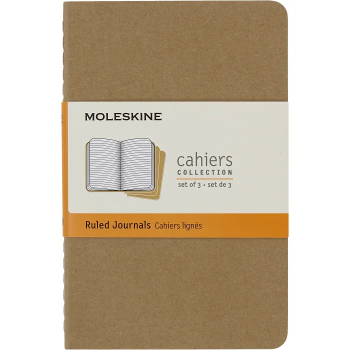 Set de 3 Libretas Bolsillo Color Kraft Hoja Rayada Pasta Suave — Interior 5
