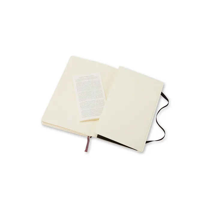Libreta Clásica De Bolsillo Negra Hoja Rayada Pasta Suave — Interior 1