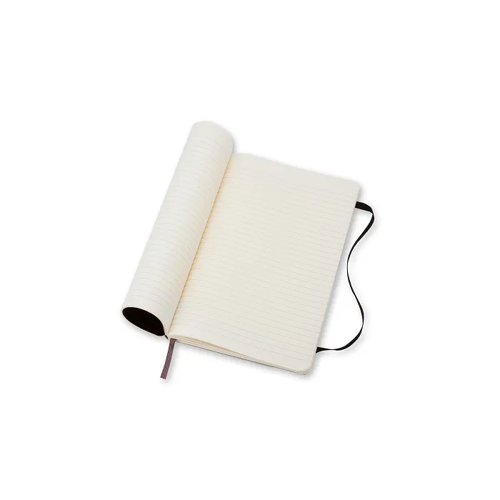 Libreta Clásica De Bolsillo Negra Hoja Rayada Pasta Suave — Interior 2